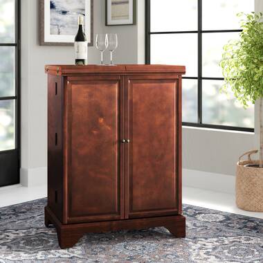 Three Posts Hedon 64.5 Bar Cabinet Reviews Wayfair